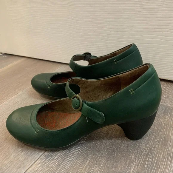 Camper Women's Lila Medio Dress Pump Green Mary Jane Shoes Sz EU 38 US 8 - Picture 10 of 11